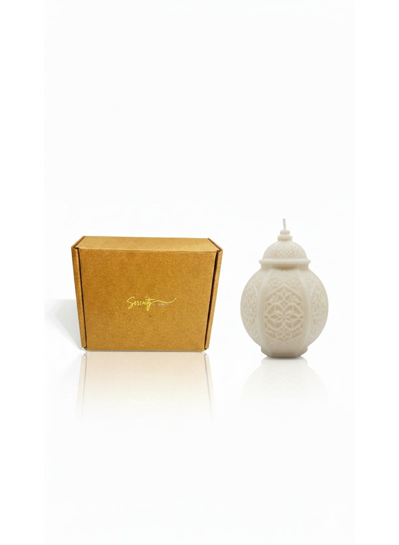 Serenity Candles شمعة رمضان سيرينيتي نور العود البيضاء – فتيل واحد (١٨٠ جم) - Image 4